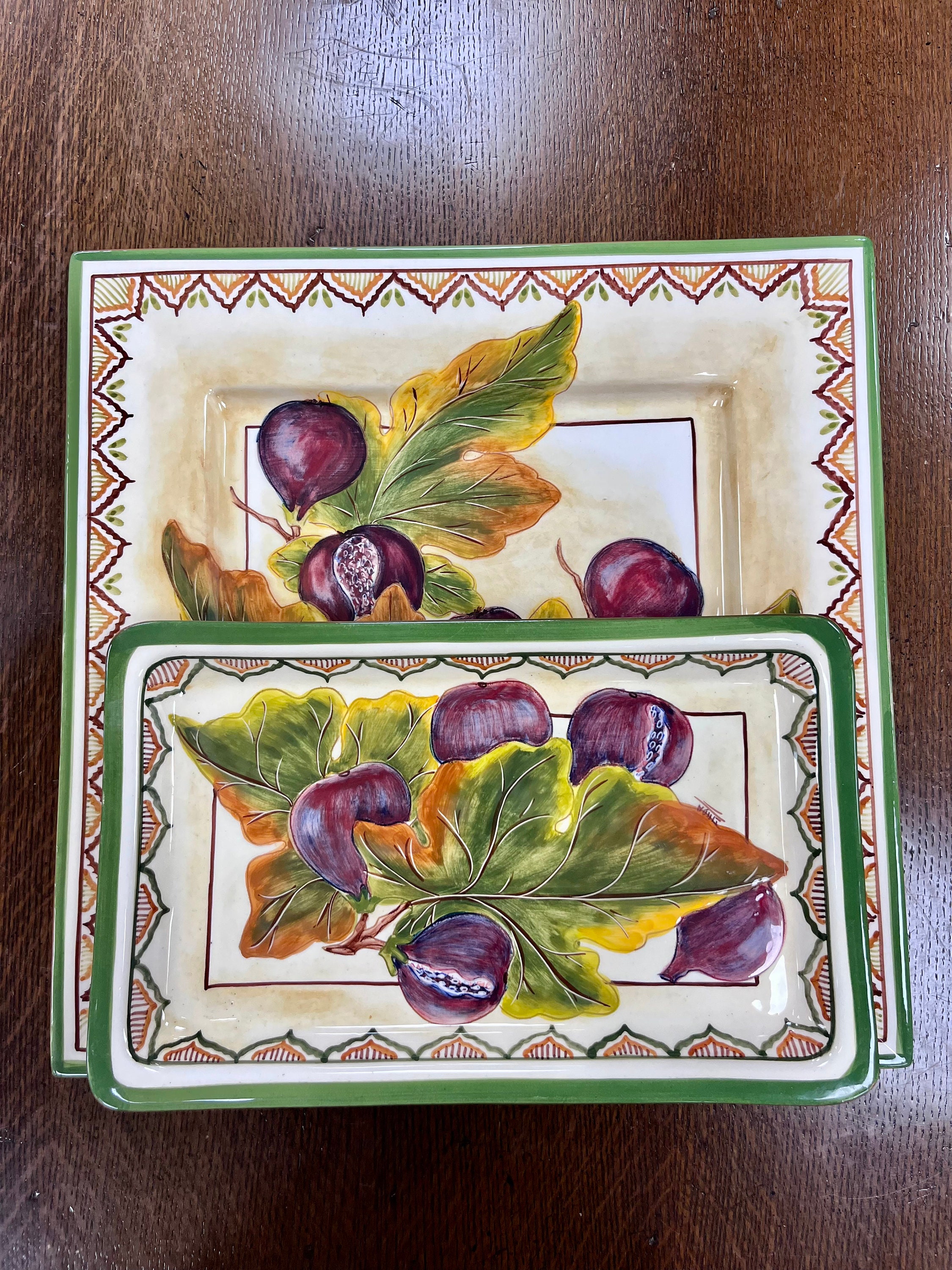 Figs figo Large Square Serving Platter Etsy