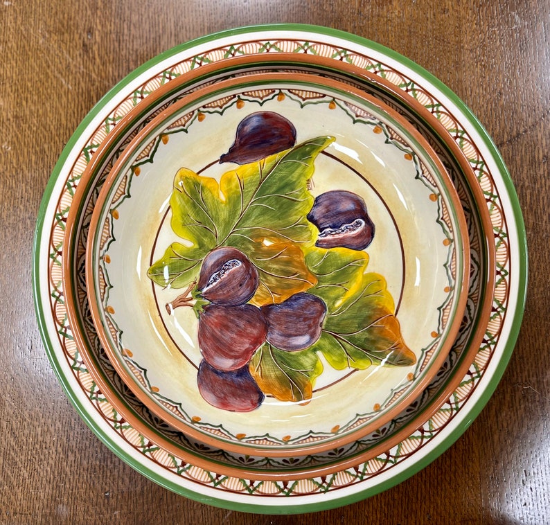 Figs Figo Large Round Serving Bowl/ Fruit Bowl/ Pasta Bowl image 8