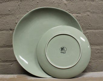 Ceramic Dinner Plate Set of 4 in Herbal Garden / Portuguese