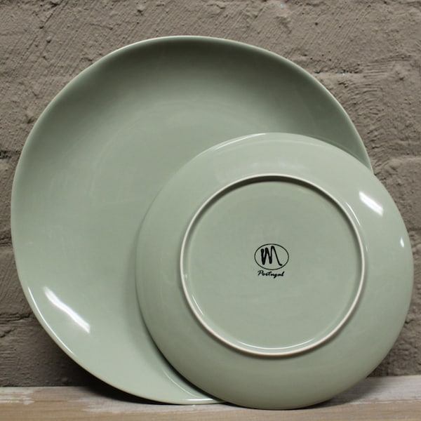 Ceramic Dinner Plate Set of 4 in Herbal Garden / Portuguese