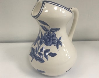 White and Blue PItcher / Azul Collection / Hand-Painted Portuguese Ceramics.