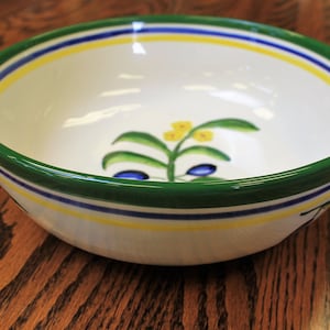 Salad Bowl / Fruit Bowl /Medium Serving Bowl / Portuguese Dinnerware / OLIVA AZUL Collection