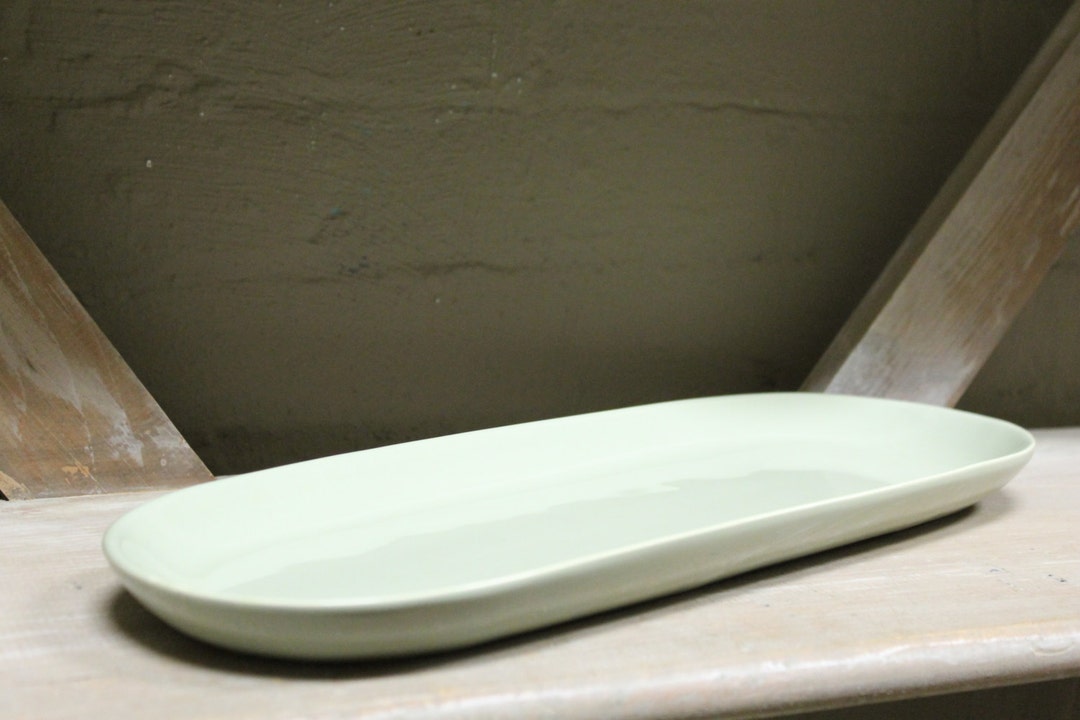 Ceramic Oval Tray in Herbal Garden / Portuguese Dinnerware / Serveware