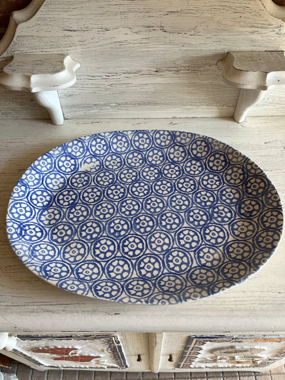 Large Serving Platter Made in Portugal Etsy