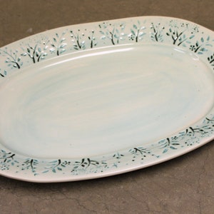 Large Oval Serving Platter in Rosemary / Tray / Portuguese Dinnerware / Serveware / Stoneware / PURE Collection