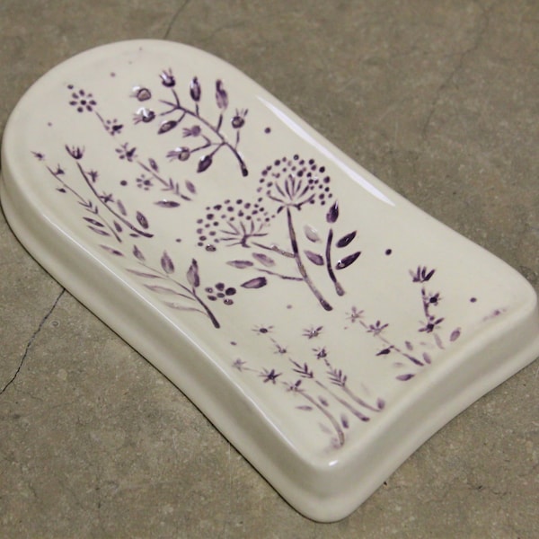 Purple Spoon Rest Etsy