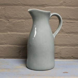 Ceramic Pitcher in Rainfall / Portuguese Dinnerware / Serveware / Organic Collection image 1