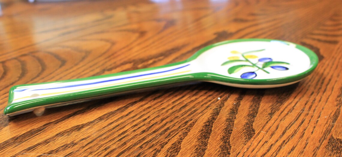 Ceramic Spoon Rest / Portuguese Dinnerware / Cookware / OLIVA Etsy