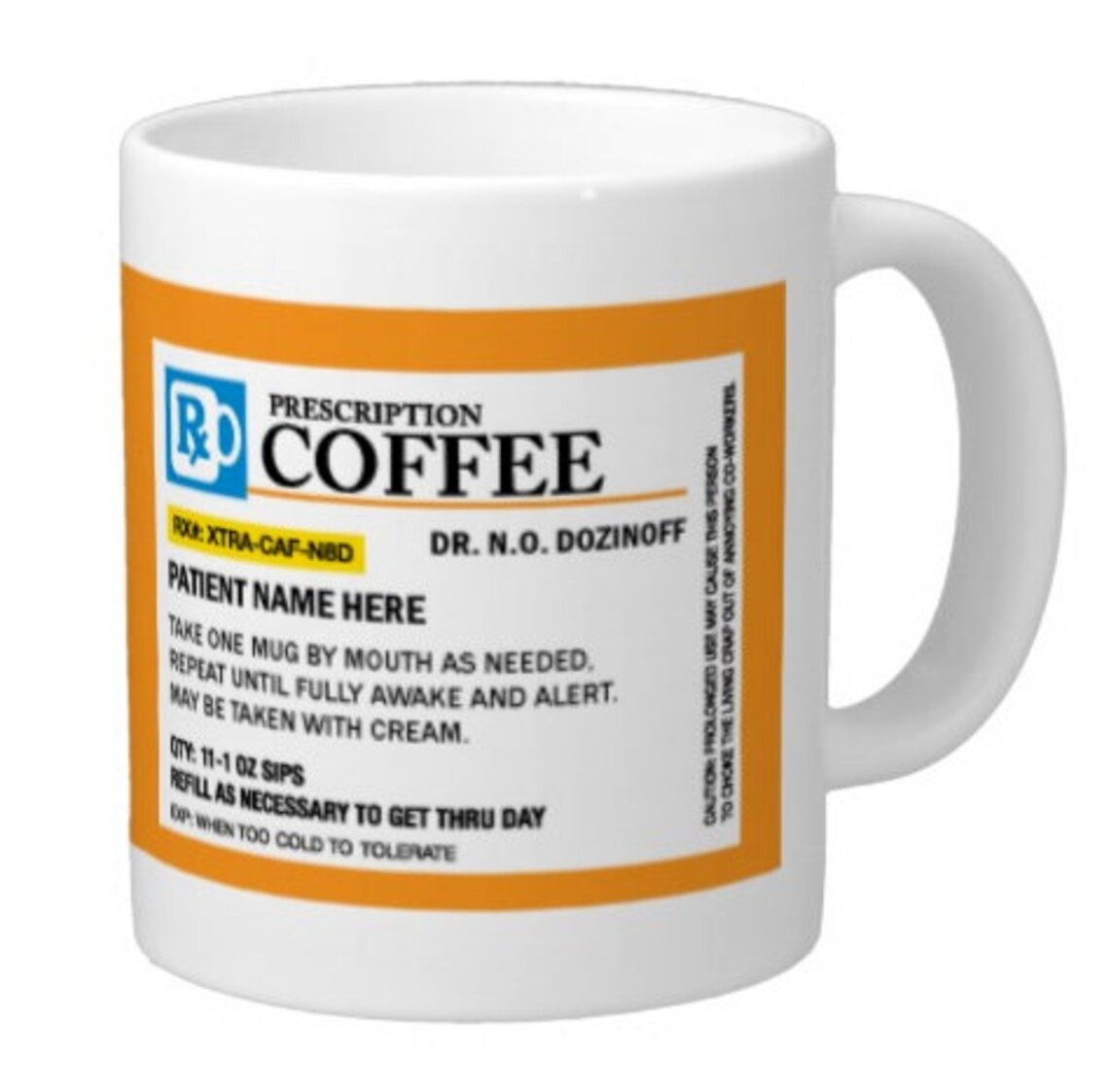 Personalized Prescription Coffee Mug Etsy