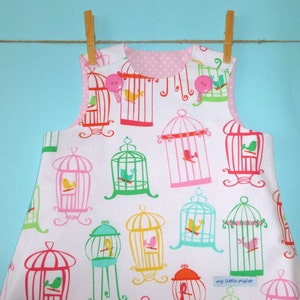 Cute birds print summer dress for baby girls 3-6mths