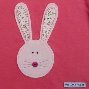 Bunny t-shirt for little girls size 3-6mths, 6-12mths, 12-18mths image 3