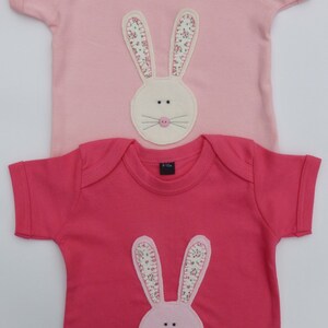 Bunny t-shirt for little girls size 3-6mths, 6-12mths, 12-18mths image 2