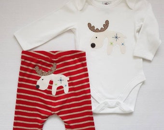 Baby Playset winter moose Size 3-6mths and 6-9mths perfect for Christmas season