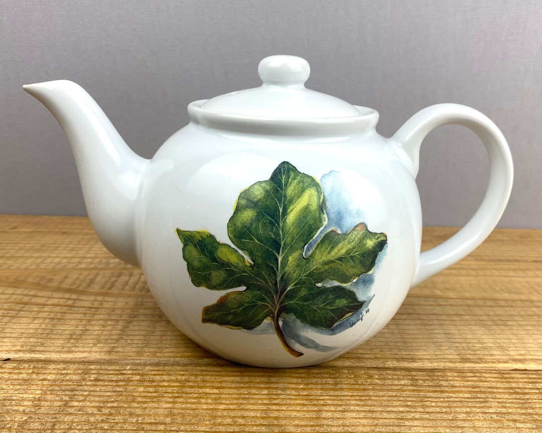 Cracker Barrel Leaf Teapot Etsy