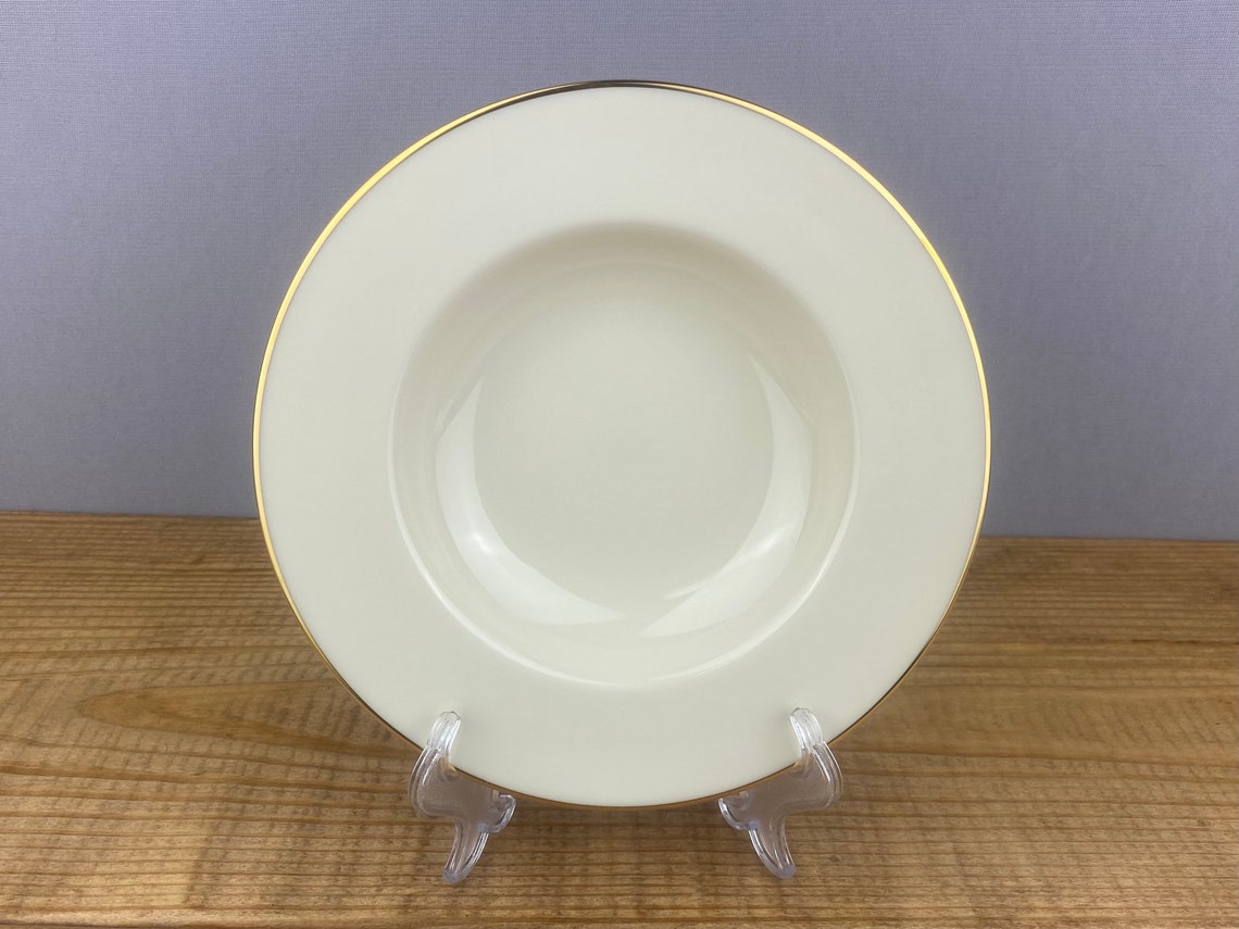 4 Lenox Special Gold Trim Rimmed Soup Bowls Etsy