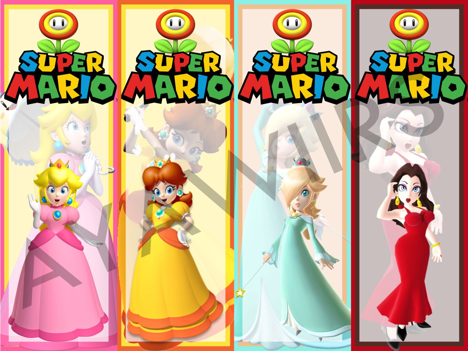 Digital Download Printable Bookmarks Super Mario | Etsy