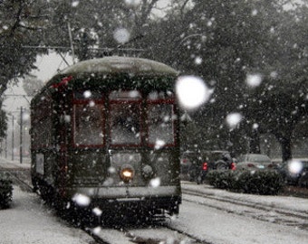 A snowy day in New Orleans