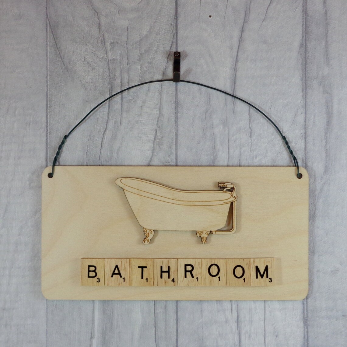 Bathroom door sign toilet plaque Housewarming gift Etsy