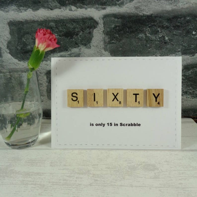 SIXTY birthday card for any gender 60 is only 15 in