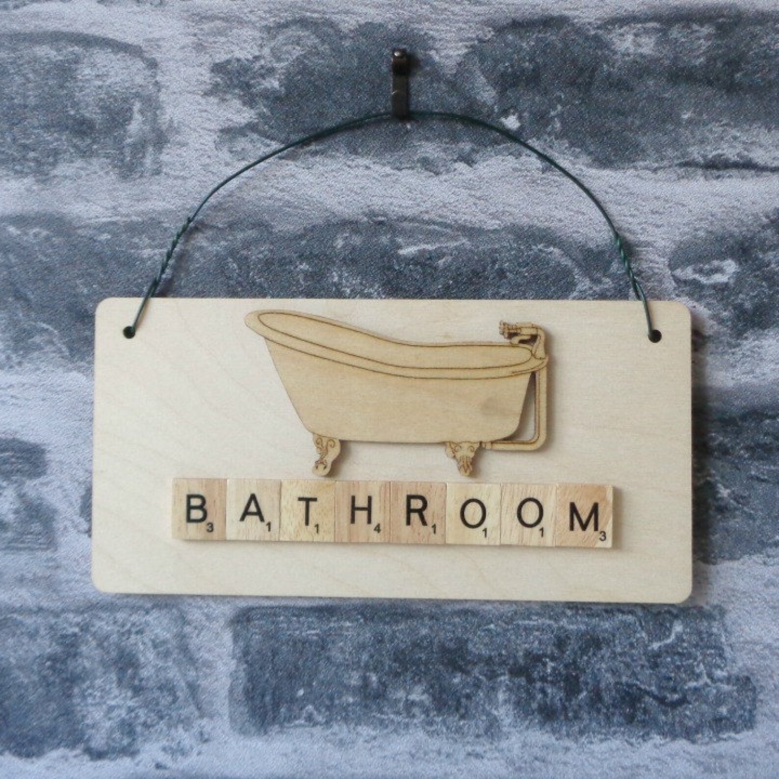 Bathroom door sign toilet plaque Housewarming gift Etsy