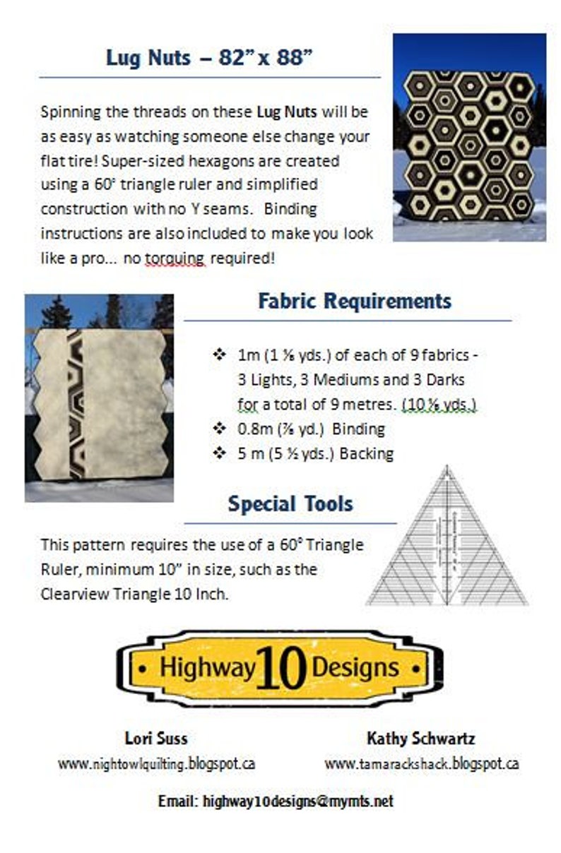 Lug Nuts Paper Quilt Pattern Etsy