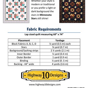 Minnesota Stars PDF Quilt Pattern image 2