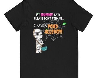 Kids and Youth Mummy Food Allergy Alert Tee