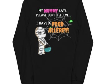 Youth Food Allergy Alert Spooky Season Tee