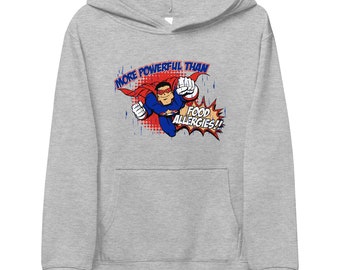 Kids Superhero Food Allergy Fleece Hoodie