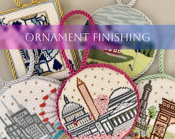 Service de finition d'ornements au point d'aiguille – Souvenirs ronds, carrés et rectangulaires