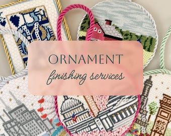 Needlepoint Ornament Finishing Service – Round, Square, and Rectangle Keepsakes