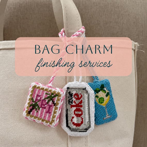Needlepoint Bag Charm Finishing Service | Hand-Stitched