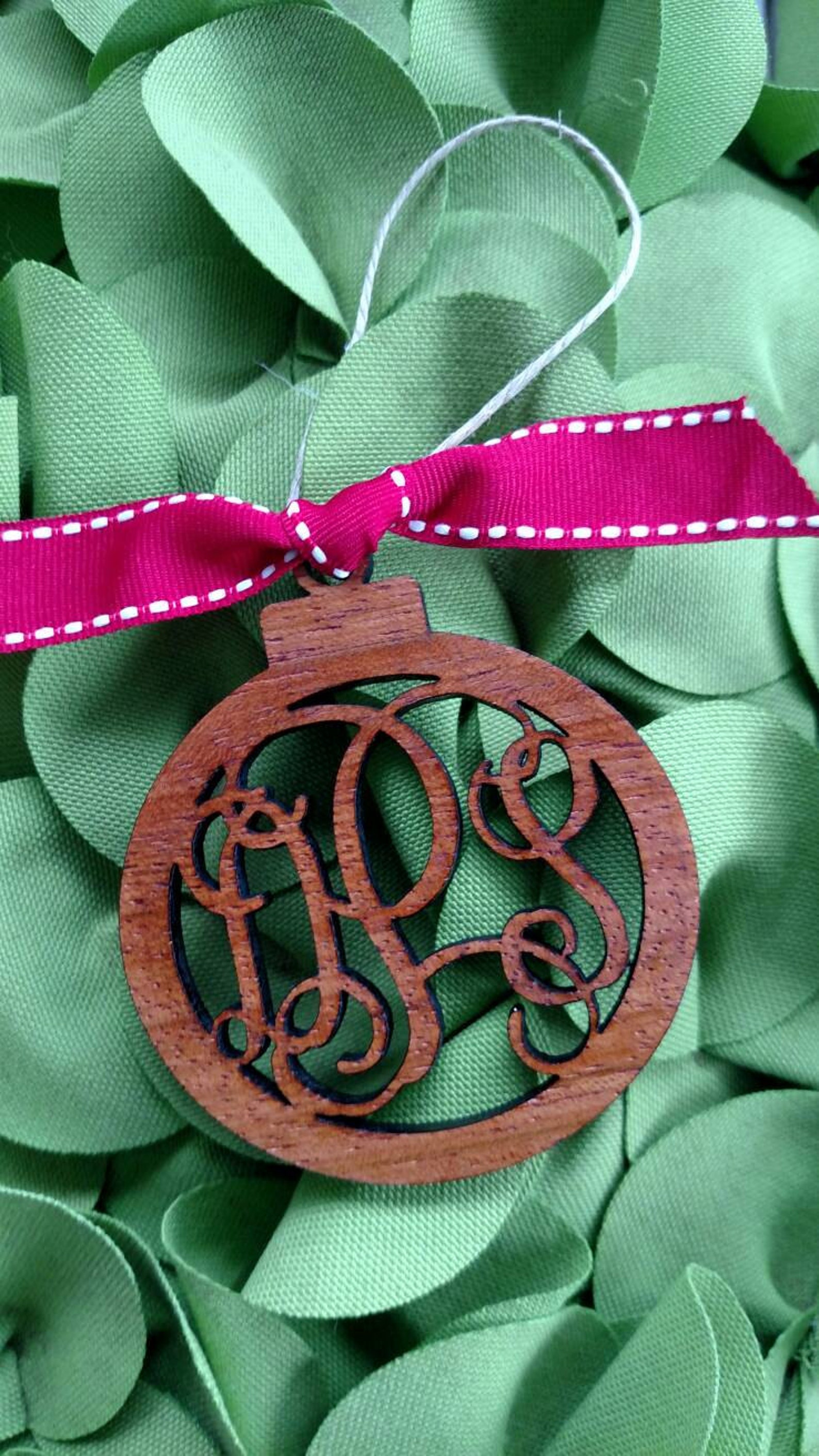 Monogram Christmas Ornament / Monogram Ornament / Christmas Etsy