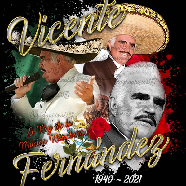 Vicente Fernández Tribute Digitaler Download, El Rey, PNG, 300 DPI,