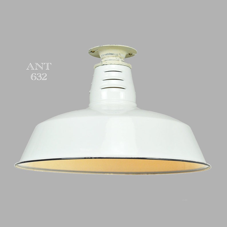 Vintage Industrial Barn Lights Semi Flush Mount Close Ceiling Image 0