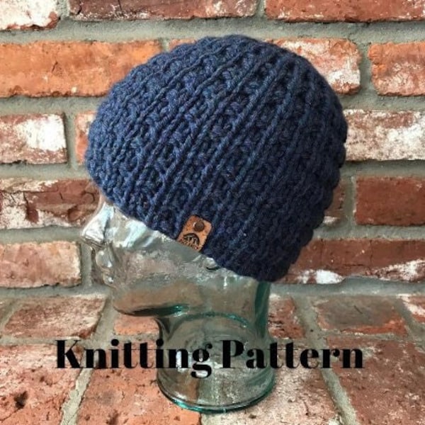 Knitting Pattern // The Ventura Beanie | Lightweight Hat Pattern | Men's Knit Hat Pattern | Men's Knit Beanie Pattern | Fitted Hat Pattern