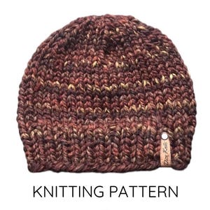 KNITTING PATTERN: The Dylan Beanie, Men's Knit Hat Pattern, Men's Knit Beanie Pattern, Fitted Hat Pattern, Warm Winter Hat Pattern (PDF)