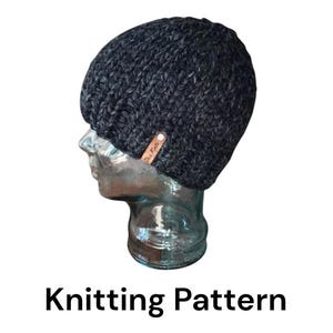 KNITTING PATTERN: The Dylan Beanie, Men's Knit Hat Pattern, Men's Knit Beanie Pattern, Fitted Hat Pattern, Warm Winter Hat Pattern (PDF) image 3