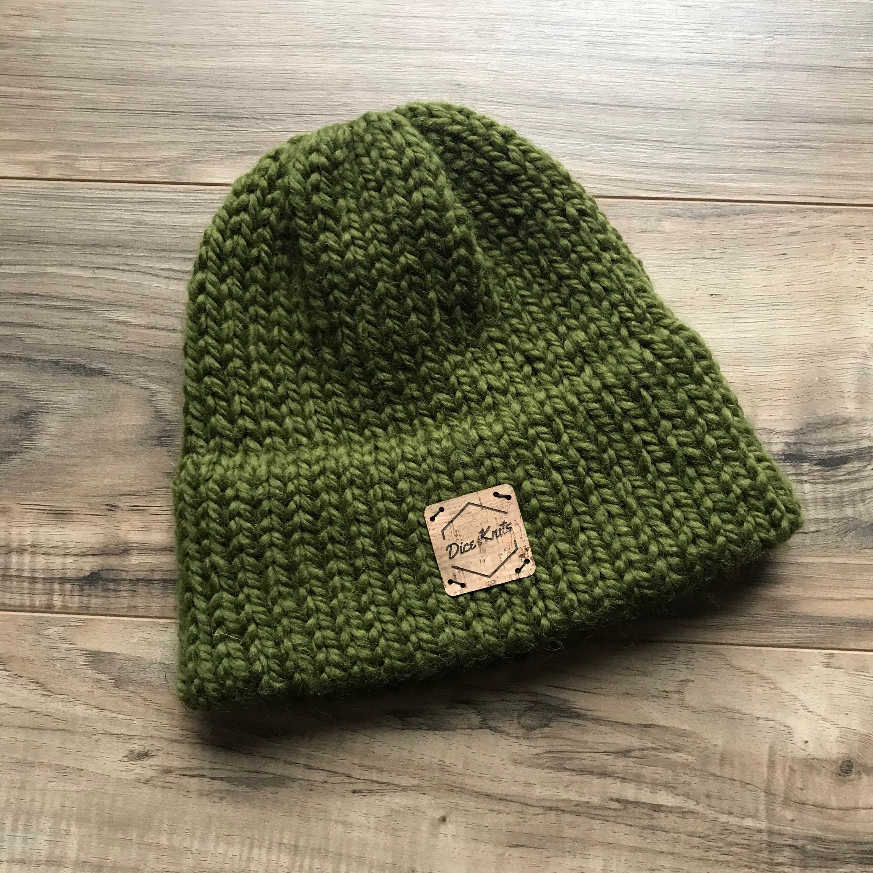 The Double Brim Beanie Chunky Knit Double Brim Hat Knit Etsy