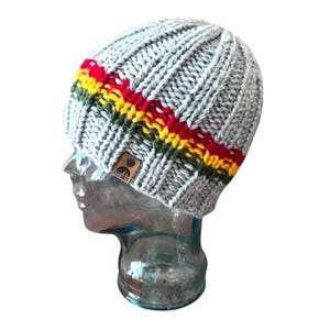 Lightweight Tosh Beanie | Unisex Knit Ribbed Beanie | Rasta Beanie Hat | Reggae Lover Hat | Striped Beanie | Dad Gifts