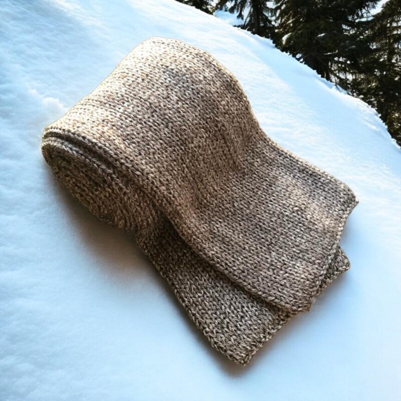 Winter Knitted Scarf Etsy