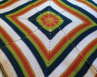 Crocheted Throw Blanket Afghan