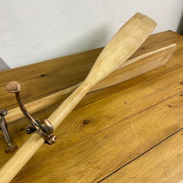 Coat Hooks Wooden Oars Boat Vintage School Hooks Cloakroom