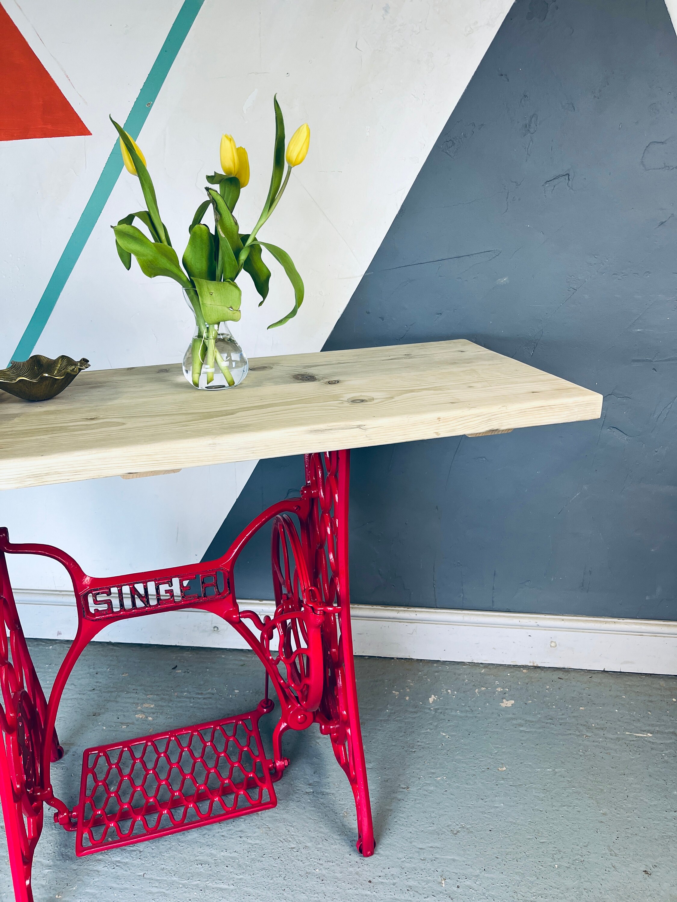 Pink Singer Table Industrial Pine Scaffold Sideboard Desk - Etsy