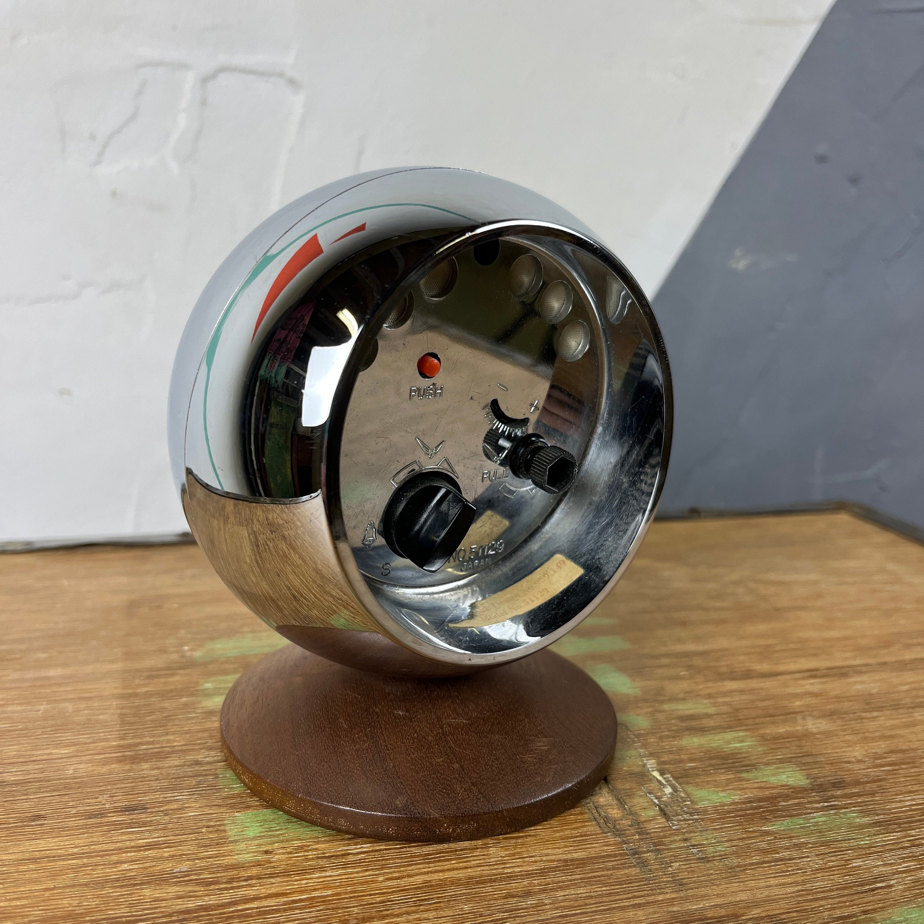 Mid Century Vintage Rhythm 2 Jewels Alarm Clock Japan 51129 Retro