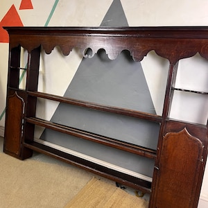 Oak Georgian Wall Plate Rack