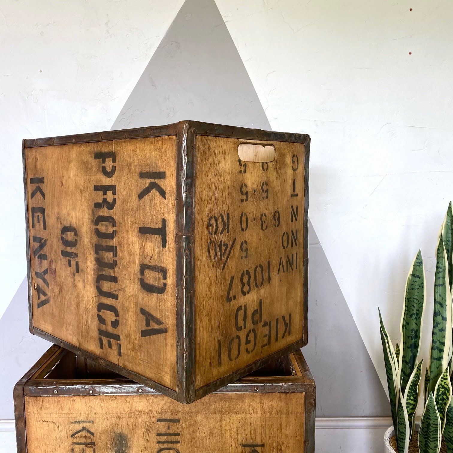 Rustic Storage Wooden Vintage Tea Chest Trunk Box Crate Etsy UK
