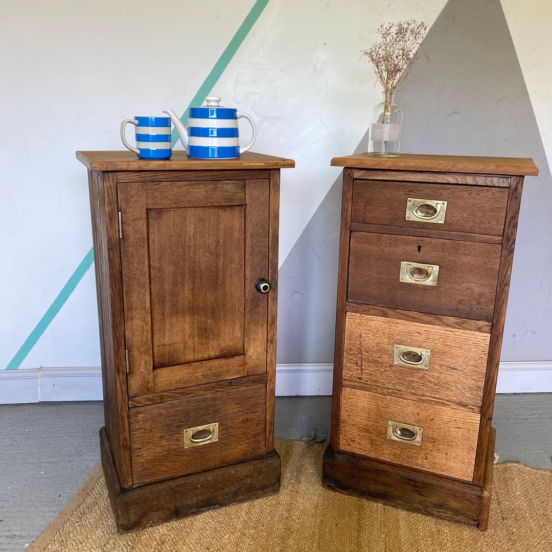 Antique Oak Storage Cupboard Rustic Kitchen Etsy