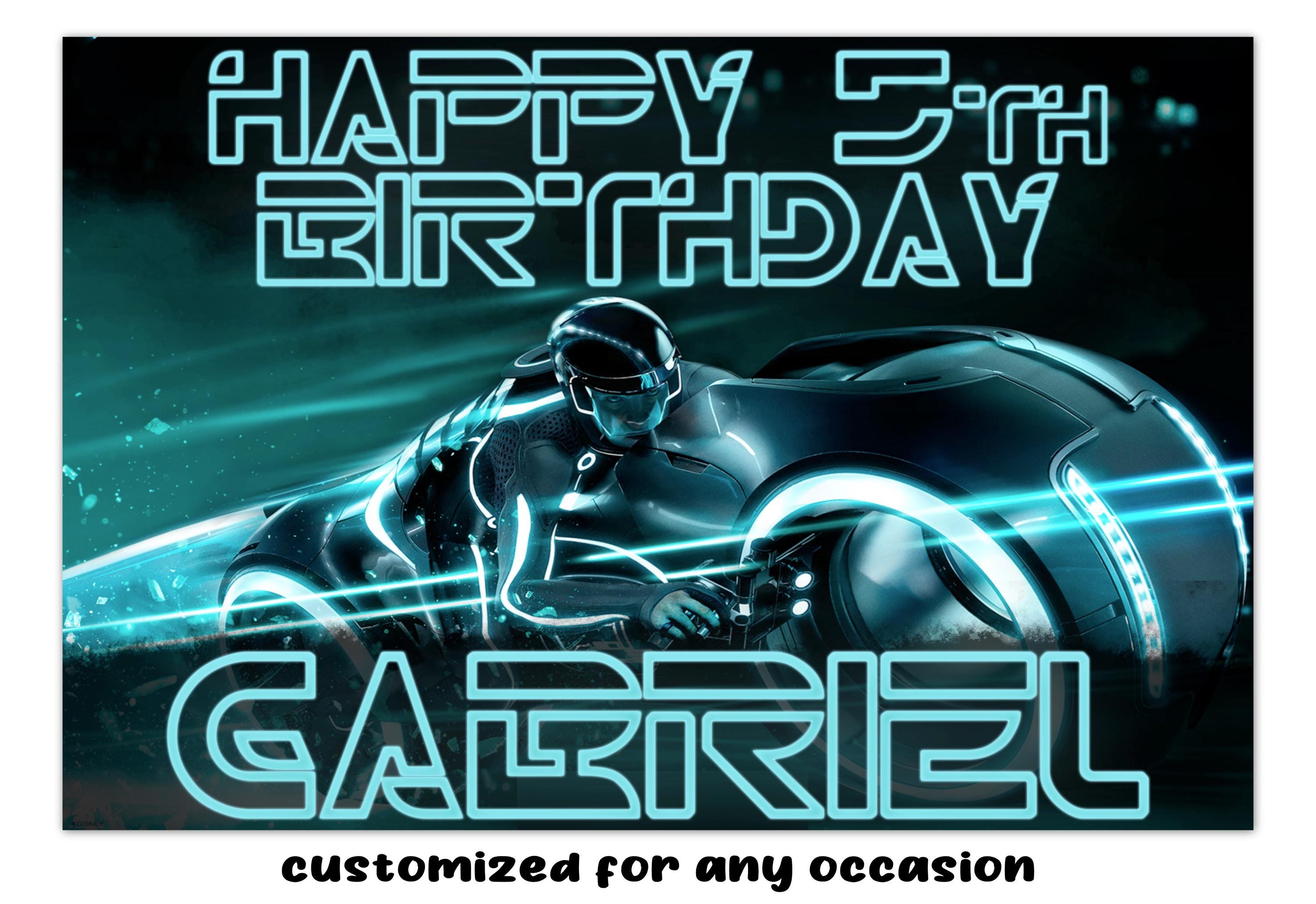 トロン・レガシー ライトサイクル バースデーパーティーポスター