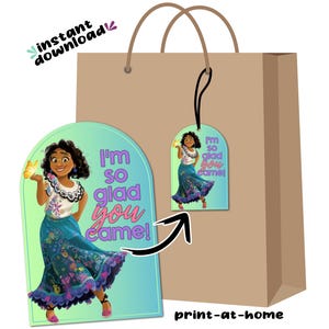 Etiquetas para sacolas de lembrancinhas de festa de aniversário Encanto Download instantâneo Arquivo digital para impressão Sem espera Mesmo dia Última hora Faça você mesmo